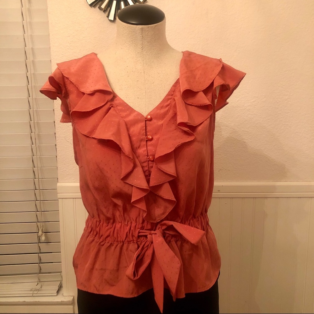 ELLE Flutter-Sleeve Top